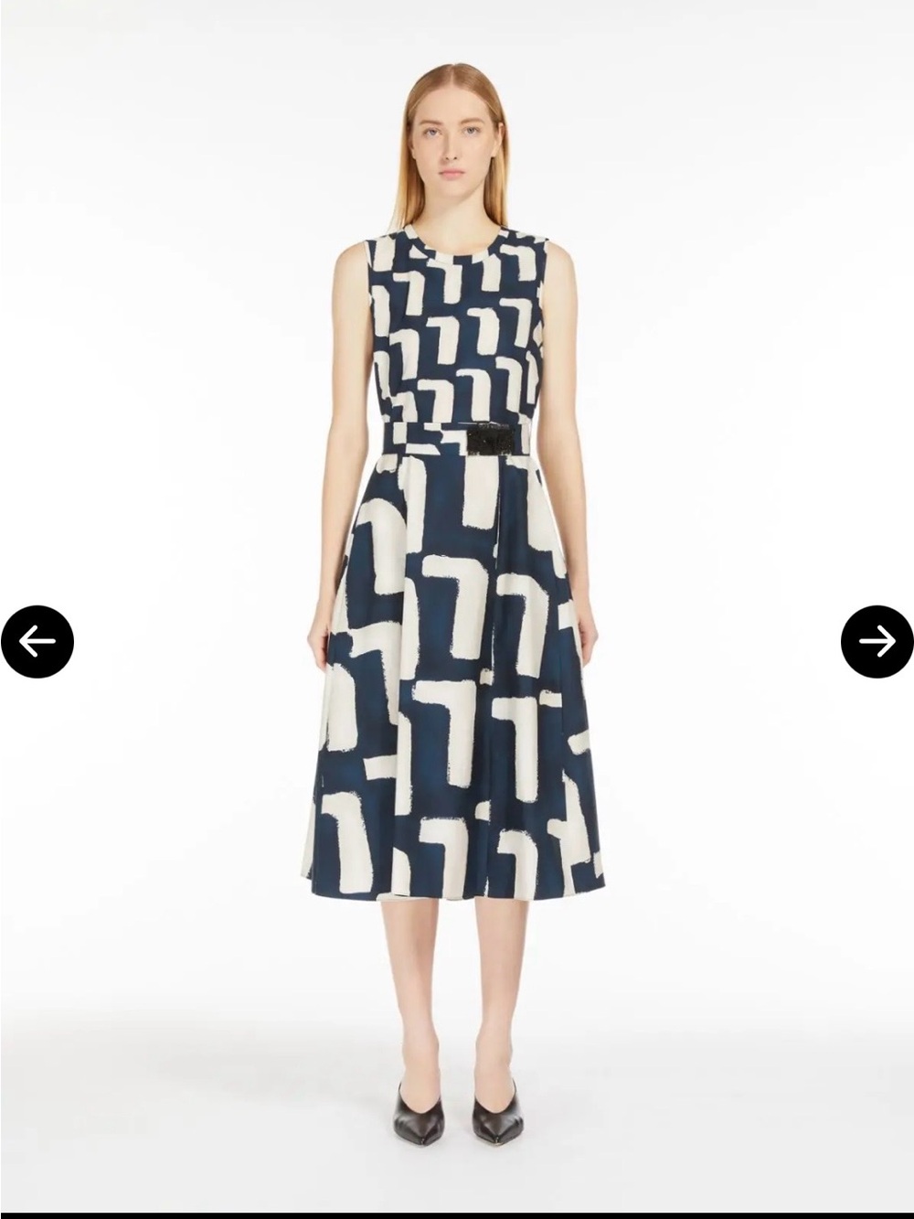 Max Mara-'S Max Mara printed cotton poplin midi dress 6 - Picture 5 of 15